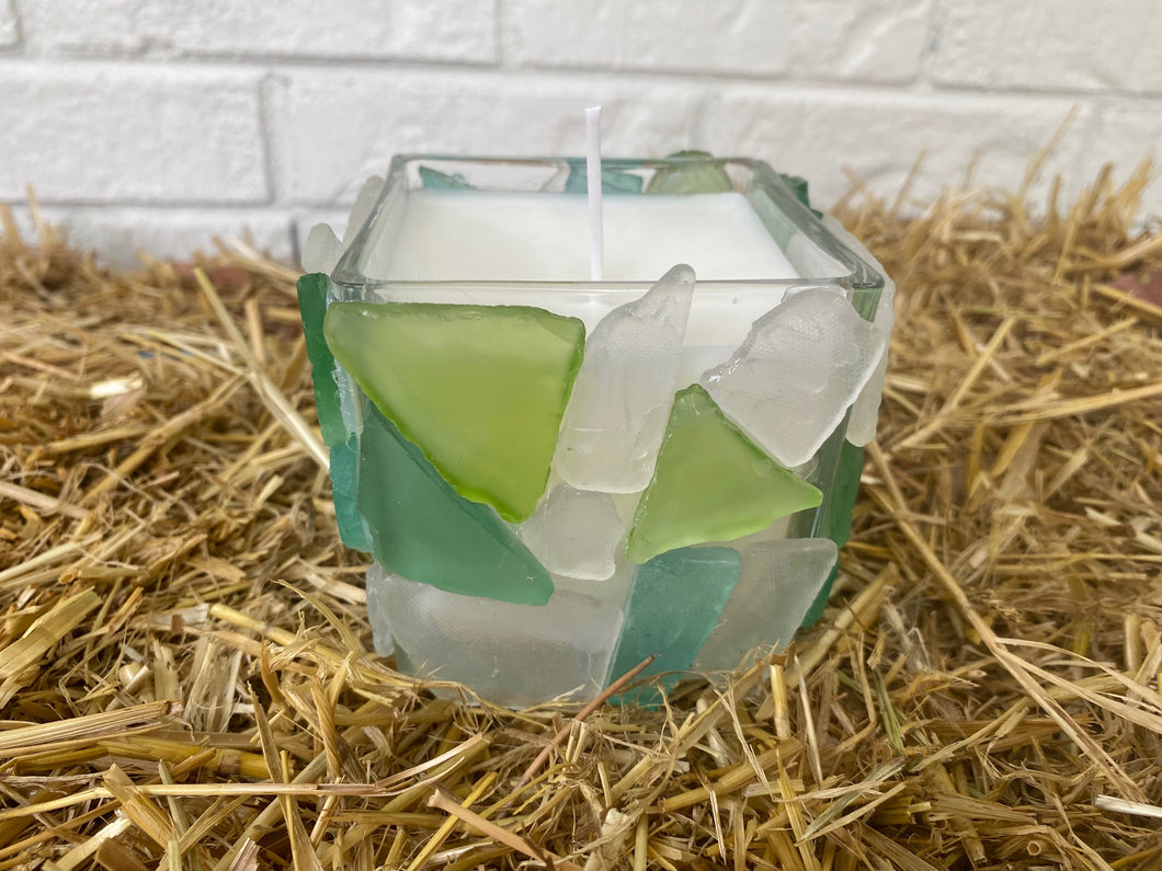 Small Sea Glass Candle